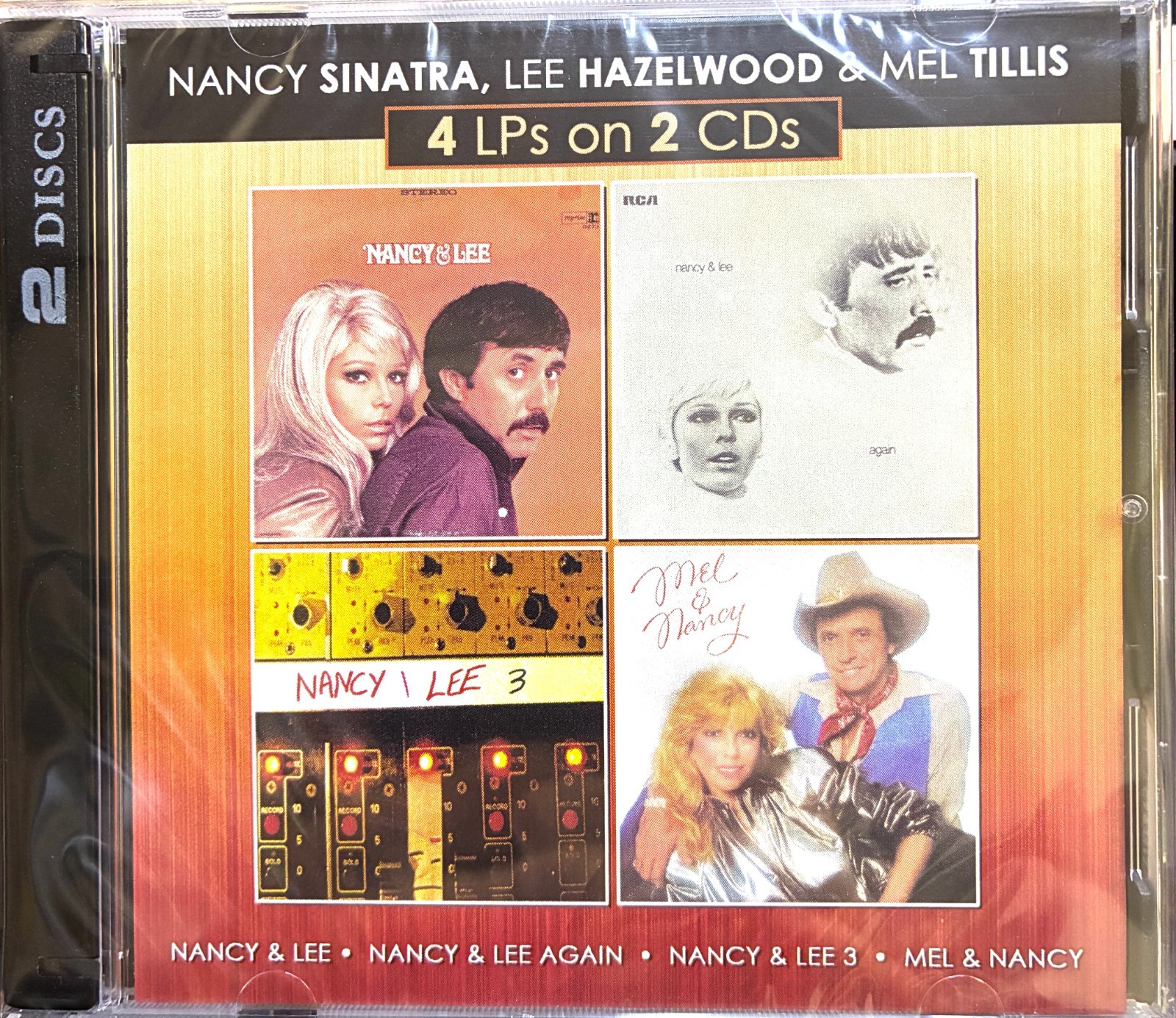 NANCY SINATRA, LEE HAZLEWOOD & MEL TILLIS – 4 LPs on 2 CDs (45 tracks) SEALED CD